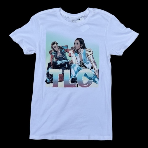TLC Tops - New Official TLC Women’s Small White Graphic T-Shirt